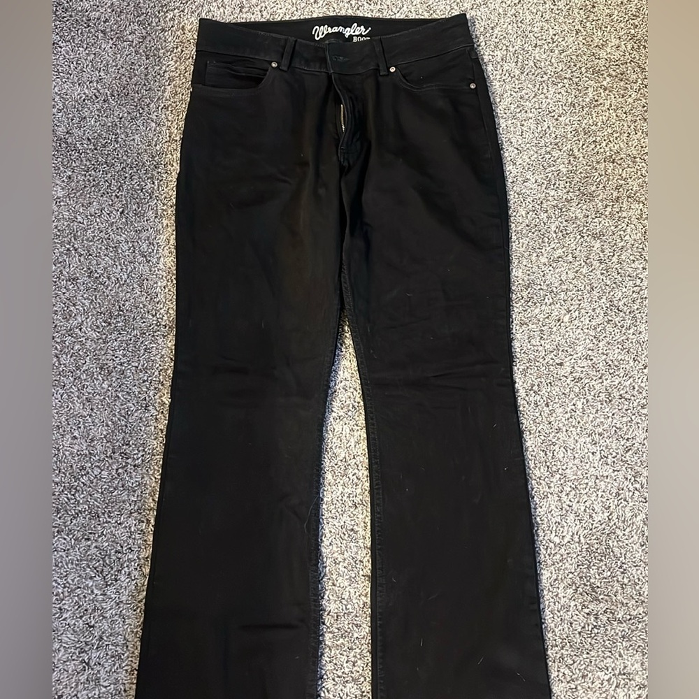 Wrangler Women’s Boot Jeans Size 11 Length 34 in Black